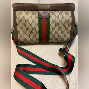 💕100% Authentic Gucci Web sherry line crossbody bag